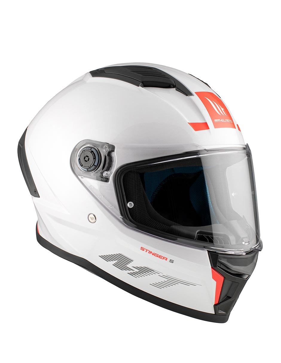 Foto 7 pulgar | Casco De Moto Mt Helmets Stinger 2 A0 Solid Blanco