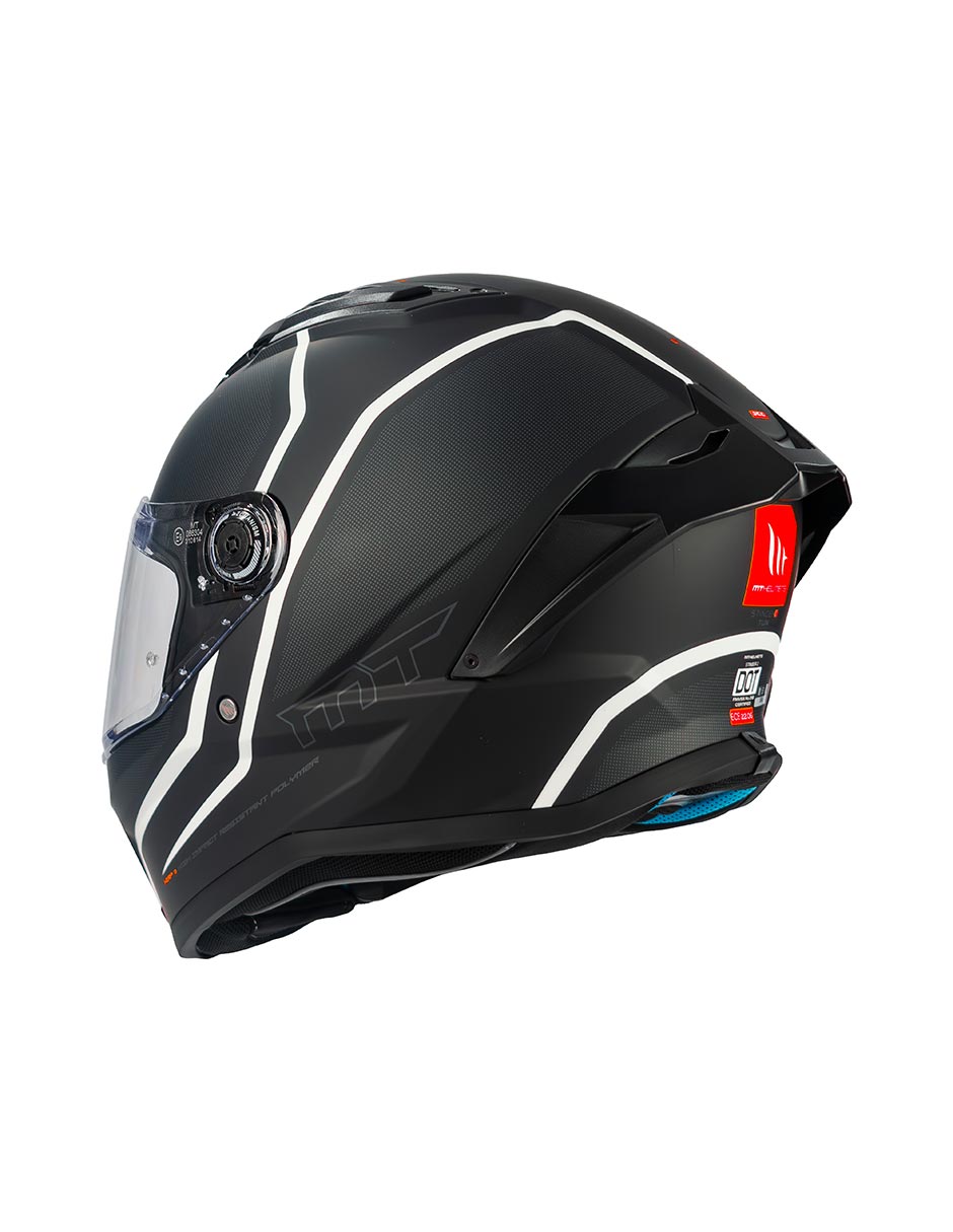 Foto 4 pulgar | Casco Para Moto Mt Helmets Stinger 2 Tuin Blanco  Doble Certificado