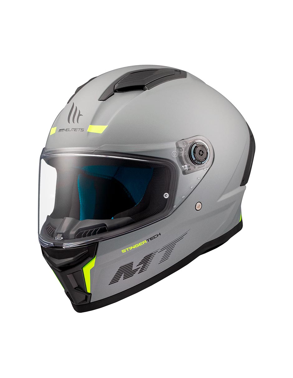 Casco Para Moto Mt Helmets Stinger 2 Gris Mate Certificado