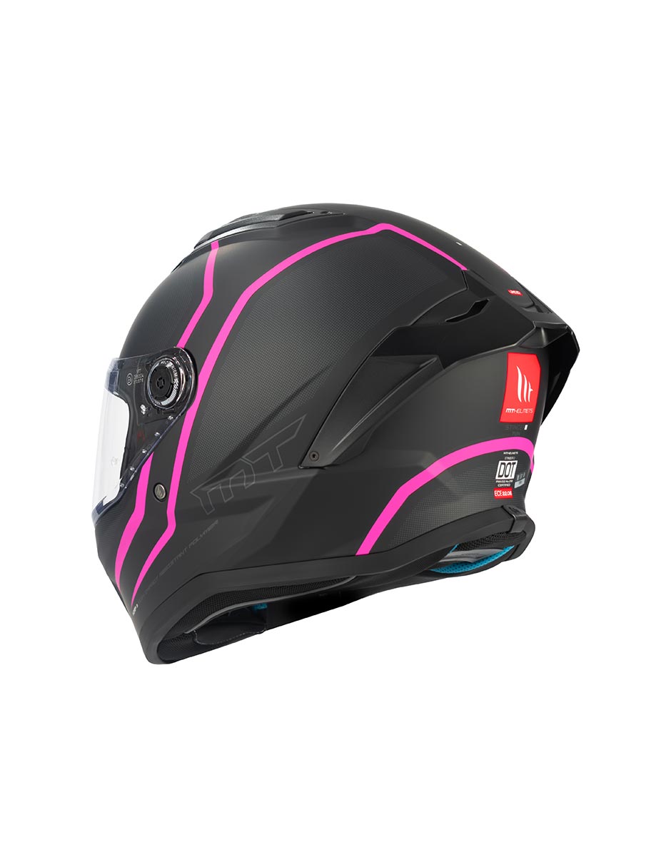 Foto 4 pulgar | Casco Para Moto Mt Helmets Stinger 2 Tuin Rosa Doble Certificado