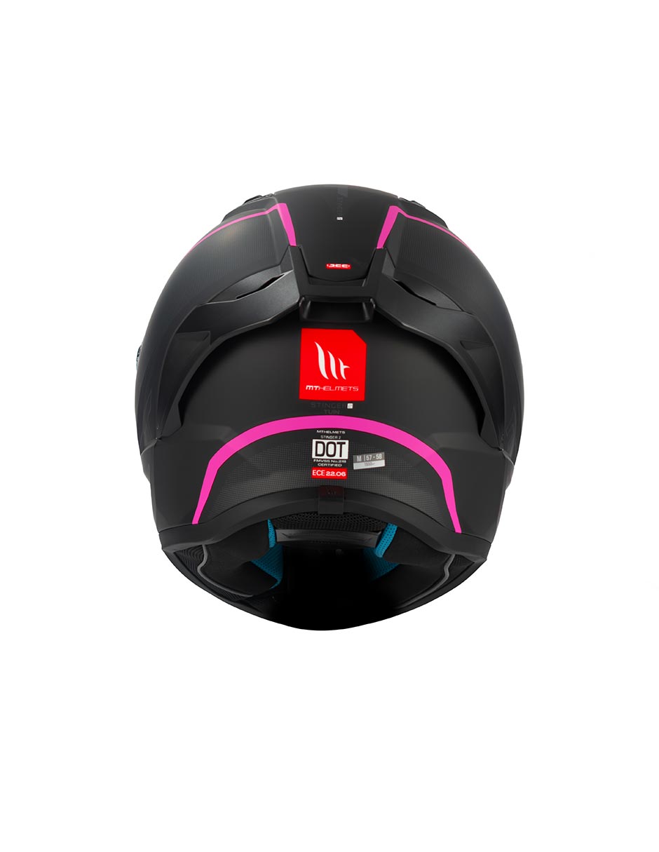 Foto 5 pulgar | Casco Para Moto Mt Helmets Stinger 2 Tuin Rosa Doble Certificado