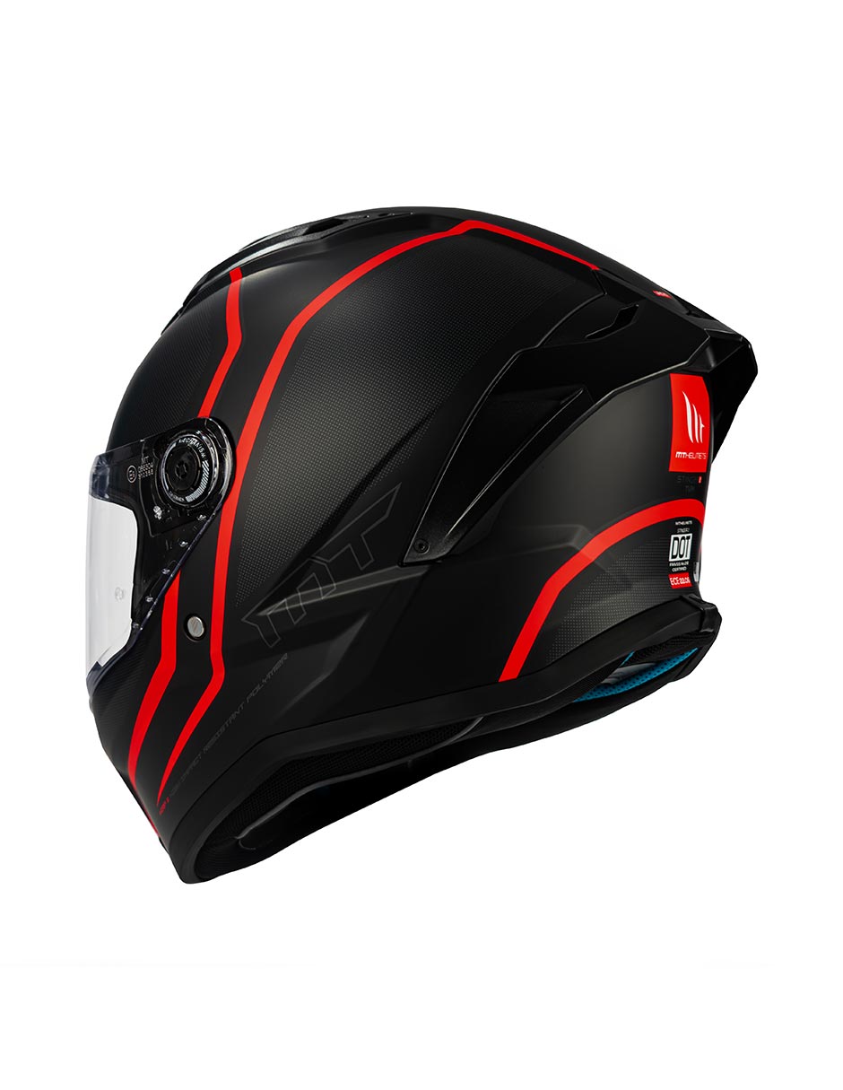 Foto 4 pulgar | Casco Para Moto Mt Helmets Stinger 2 Tuin Rojo Doble Certificado