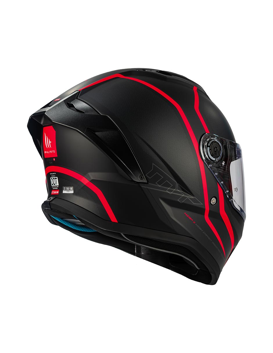 Foto 6 pulgar | Casco Para Moto Mt Helmets Stinger 2 Tuin Rojo Doble Certificado