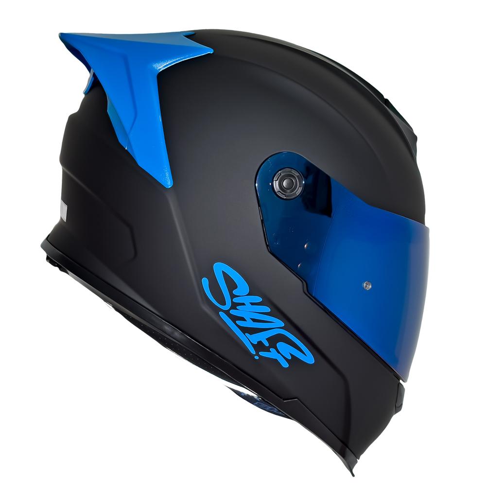 Foto 2 | Casco Cerrado Certificado Talla M Moto Shaft Negro Azul Mate