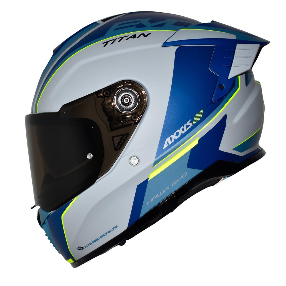 Foto 1 | Casco Certificado Cerrado Azul Matte Con Lentes Talla L