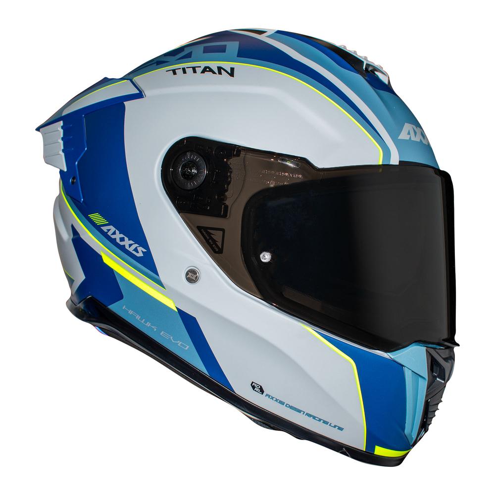 Foto 2 | Casco Certificado Cerrado Azul Matte Con Lentes Talla L