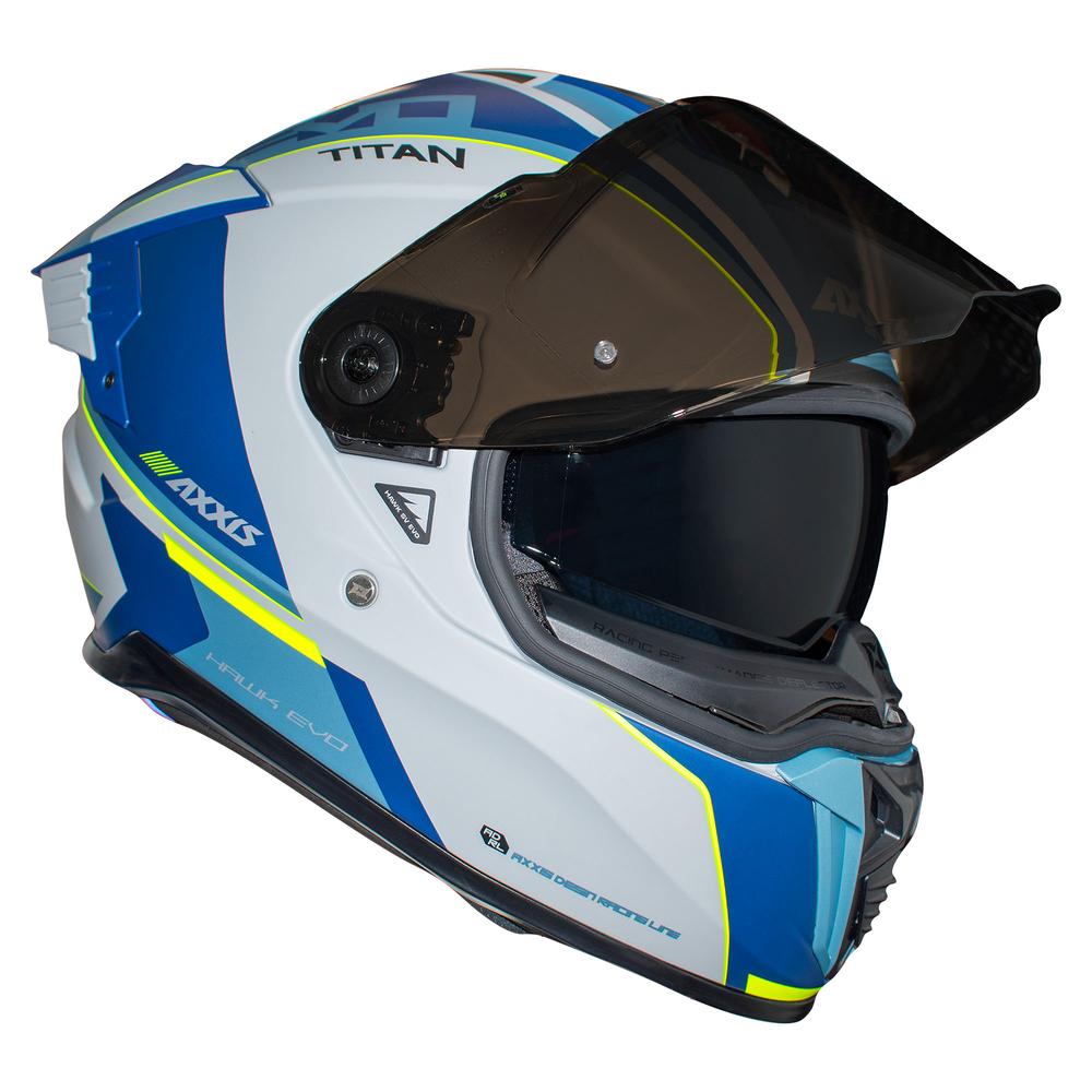 Foto 3 | Casco Certificado Cerrado Azul Matte Con Lentes Talla L