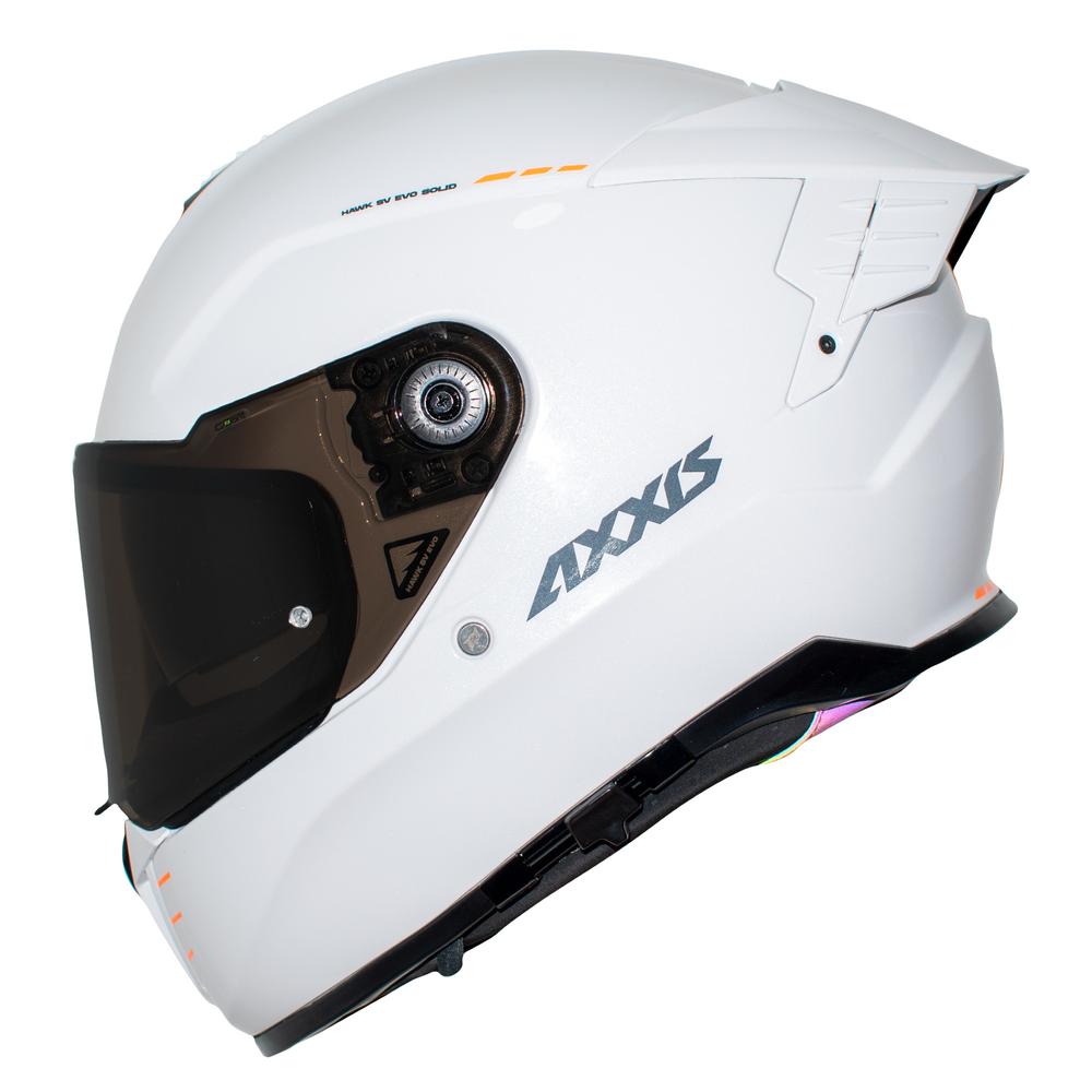 Casco Certificado Cerrado Blanco Con Lentes Talla L Axxis