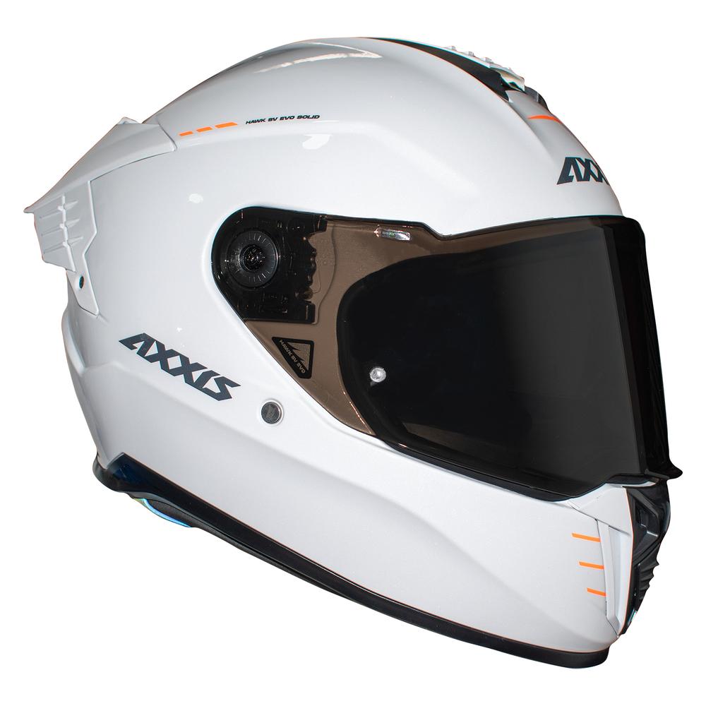 Foto 3 pulgar | Casco Certificado Cerrado Blanco Con Lentes Talla L Axxis