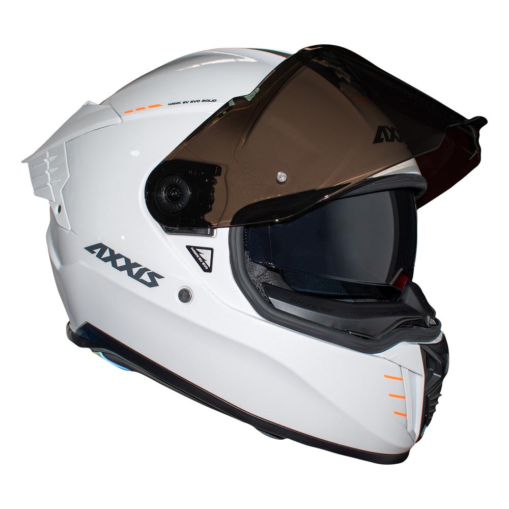 Foto 4 pulgar | Casco Certificado Cerrado Blanco Con Lentes Talla L Axxis