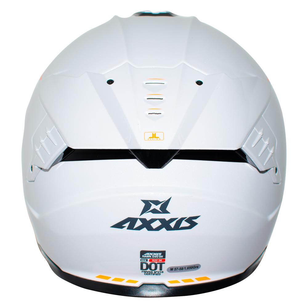Foto 5 pulgar | Casco Certificado Cerrado Blanco Con Lentes Talla L Axxis