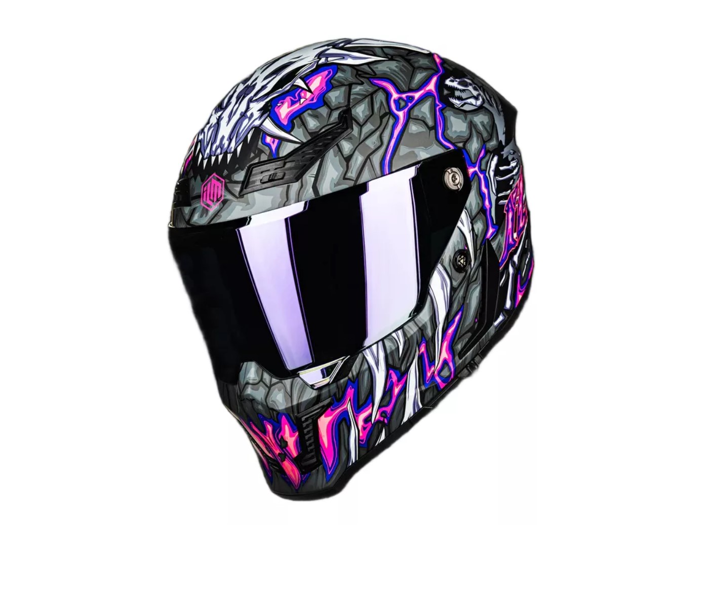 Foto 2 pulgar | Casco De Moto Integral Ilm Mf509 Day 1 Purple