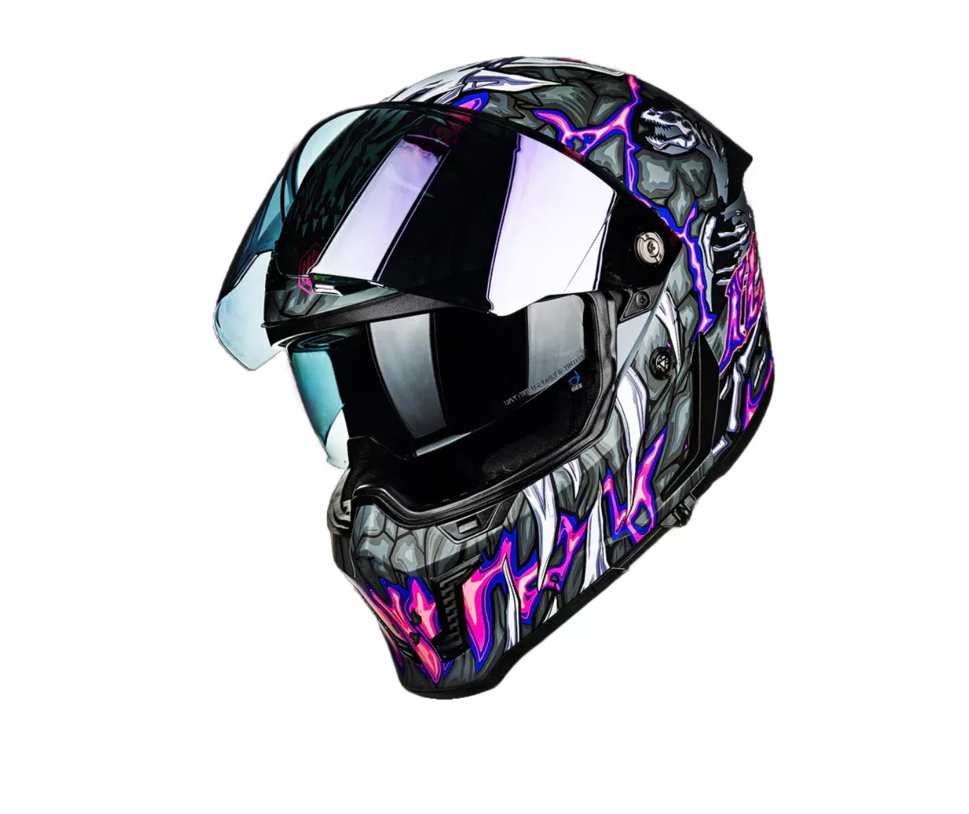 Foto 3 pulgar | Casco De Moto Integral Ilm Mf509 Day 1 Purple