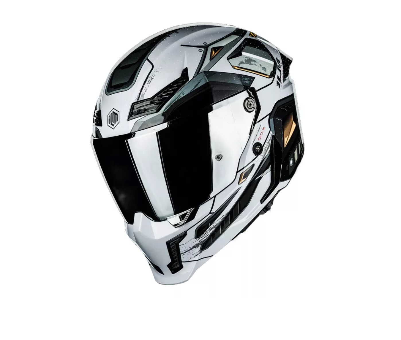 Foto 2 pulgar | Casco De Moto Integral Ilm Mf509 Cyborg Gray