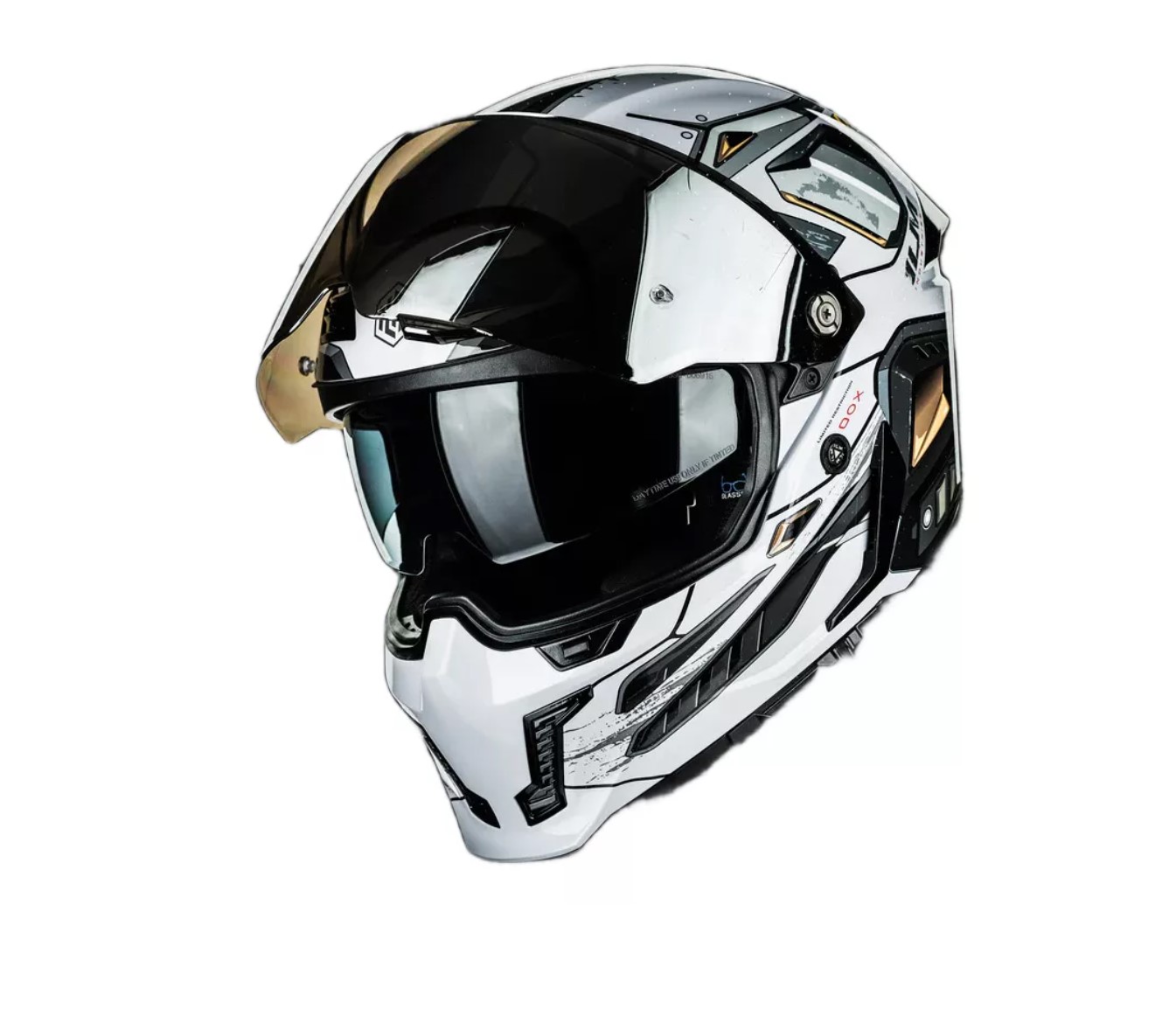Foto 3 pulgar | Casco De Moto Integral Ilm Mf509 Cyborg Gray