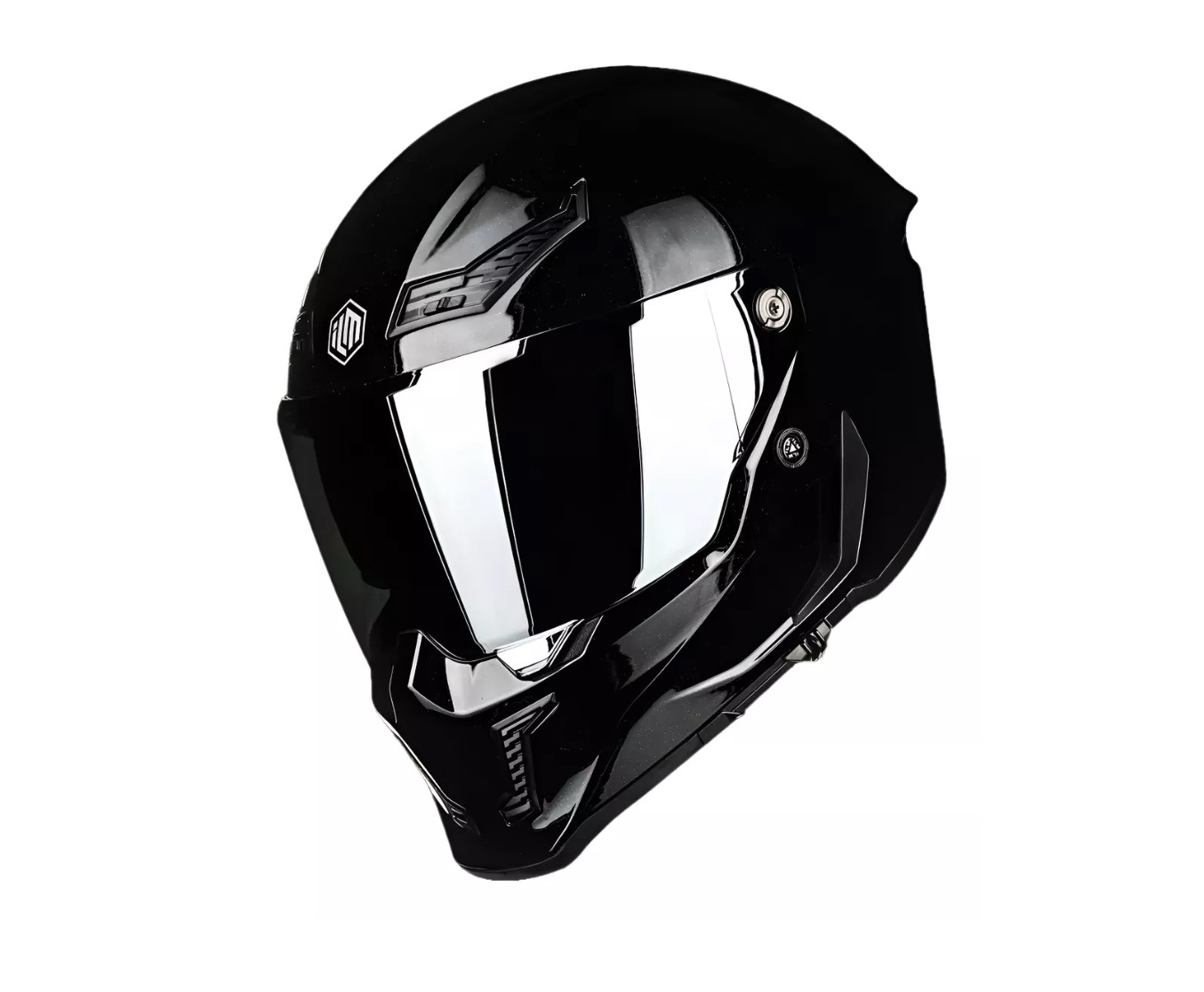 Foto 2 pulgar | Casco De Moto Integral Ilm Mf509 Cyborg Negro