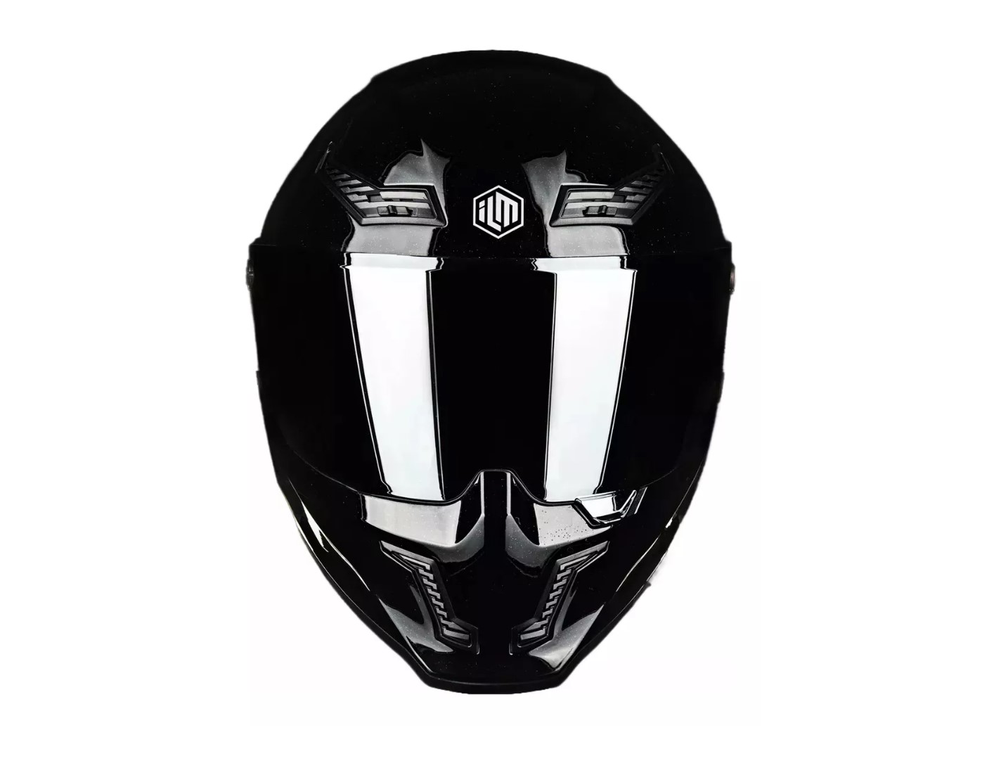 Foto 4 pulgar | Casco De Moto Integral Ilm Mf509 Cyborg Negro