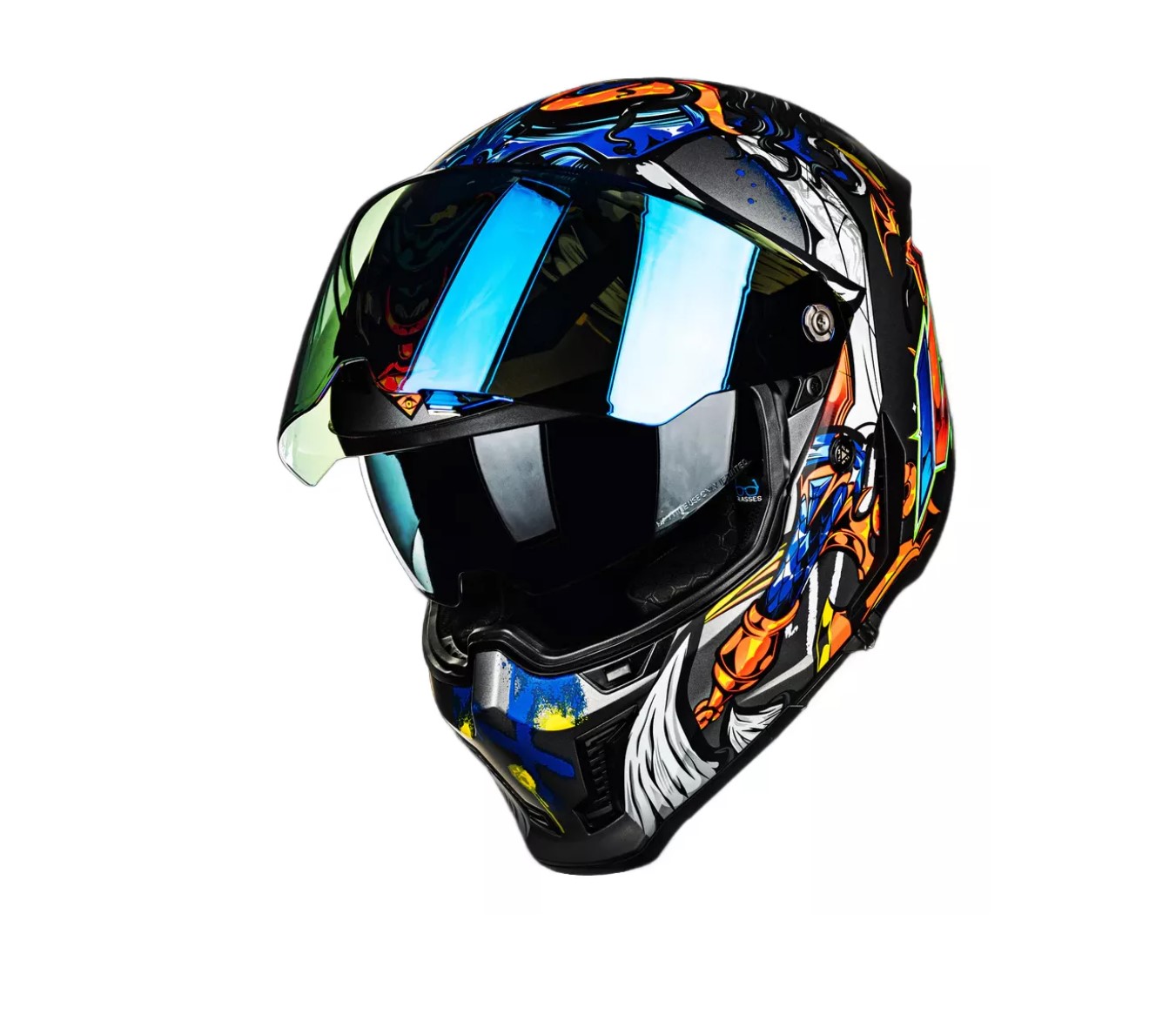 Foto 3 pulgar | Casco De Moto Integral Ilm Mf509 Ronin Blue