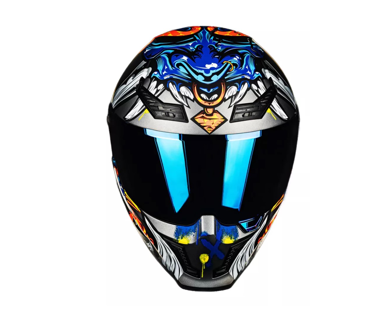 Foto 4 pulgar | Casco De Moto Integral Ilm Mf509 Ronin Blue