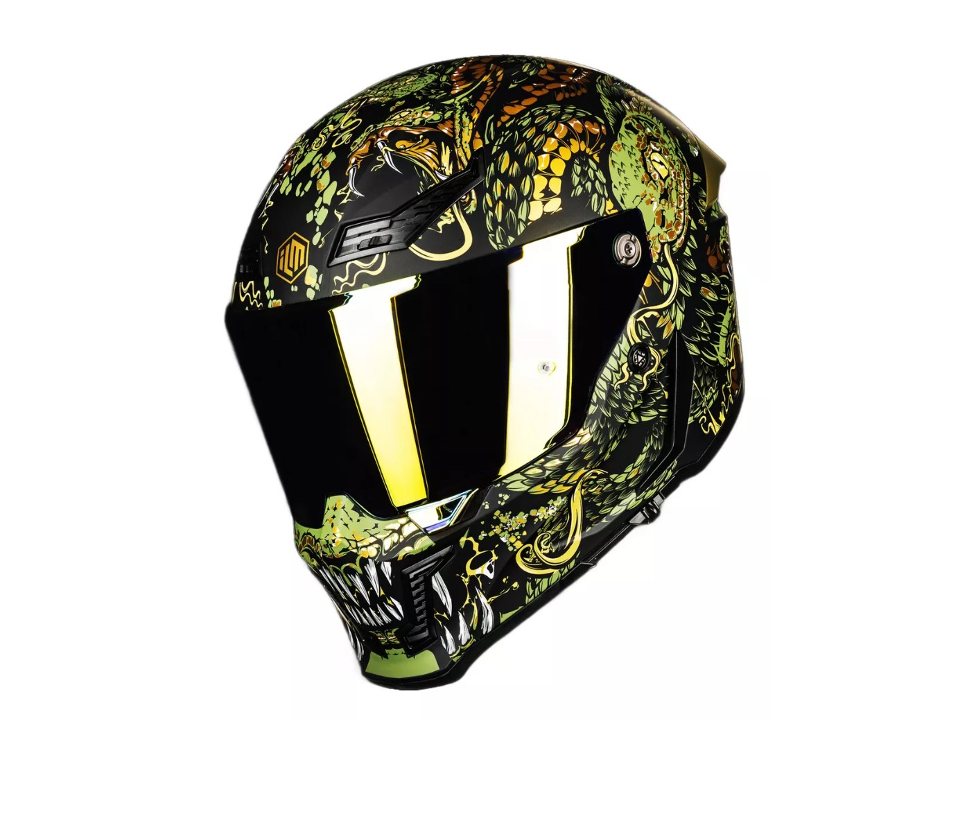Foto 2 pulgar | Casco De Moto Integral Ilm Mf509 Mythology Gold