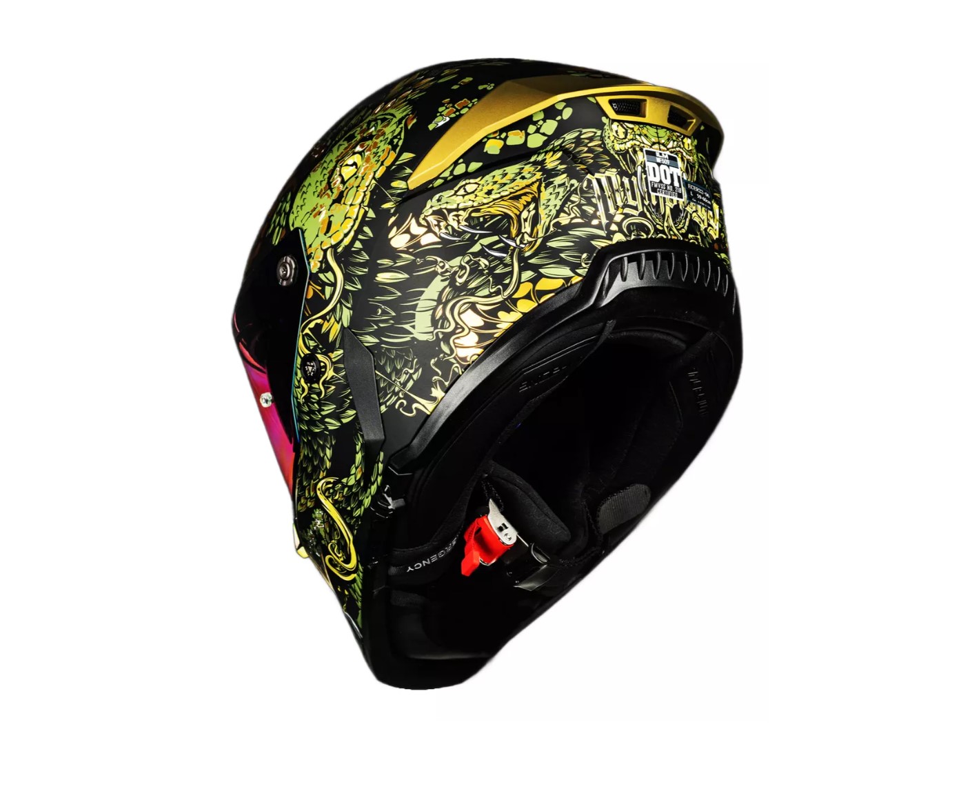 Foto 4 pulgar | Casco De Moto Integral Ilm Mf509 Mythology Gold