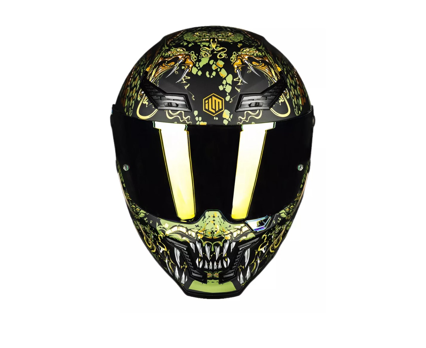 Foto 5 pulgar | Casco De Moto Integral Ilm Mf509 Mythology Gold