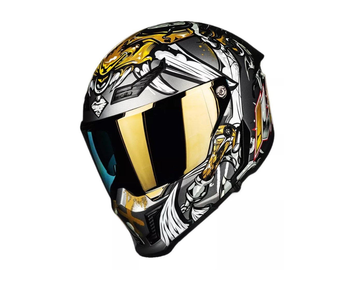 Casco De Moto Integral Ilm Mf509 Ronin Gold $3,995