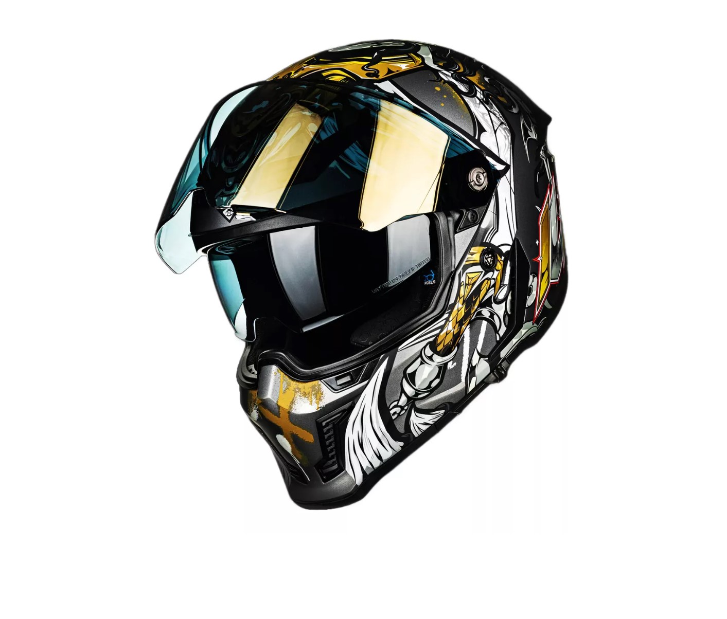 Foto 3 pulgar | Casco De Moto Integral Ilm Mf509 Ronin Gold