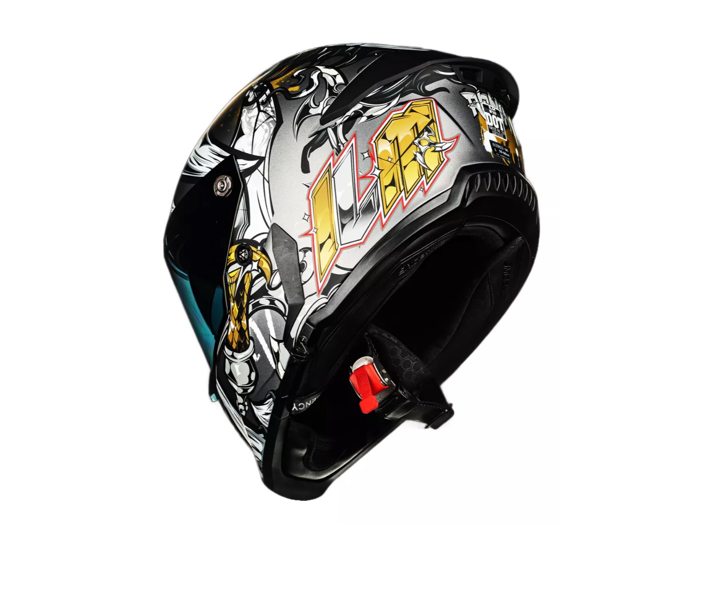 Foto 4 pulgar | Casco De Moto Integral Ilm Mf509 Ronin Gold