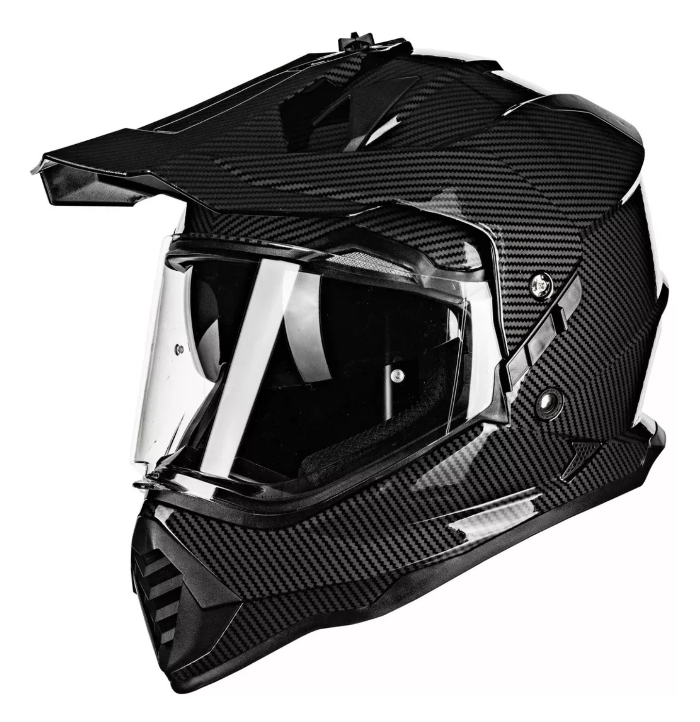Foto 2 pulgar | Casco De Moto Dual Sport Ilm Ws902 Carbon Fiber