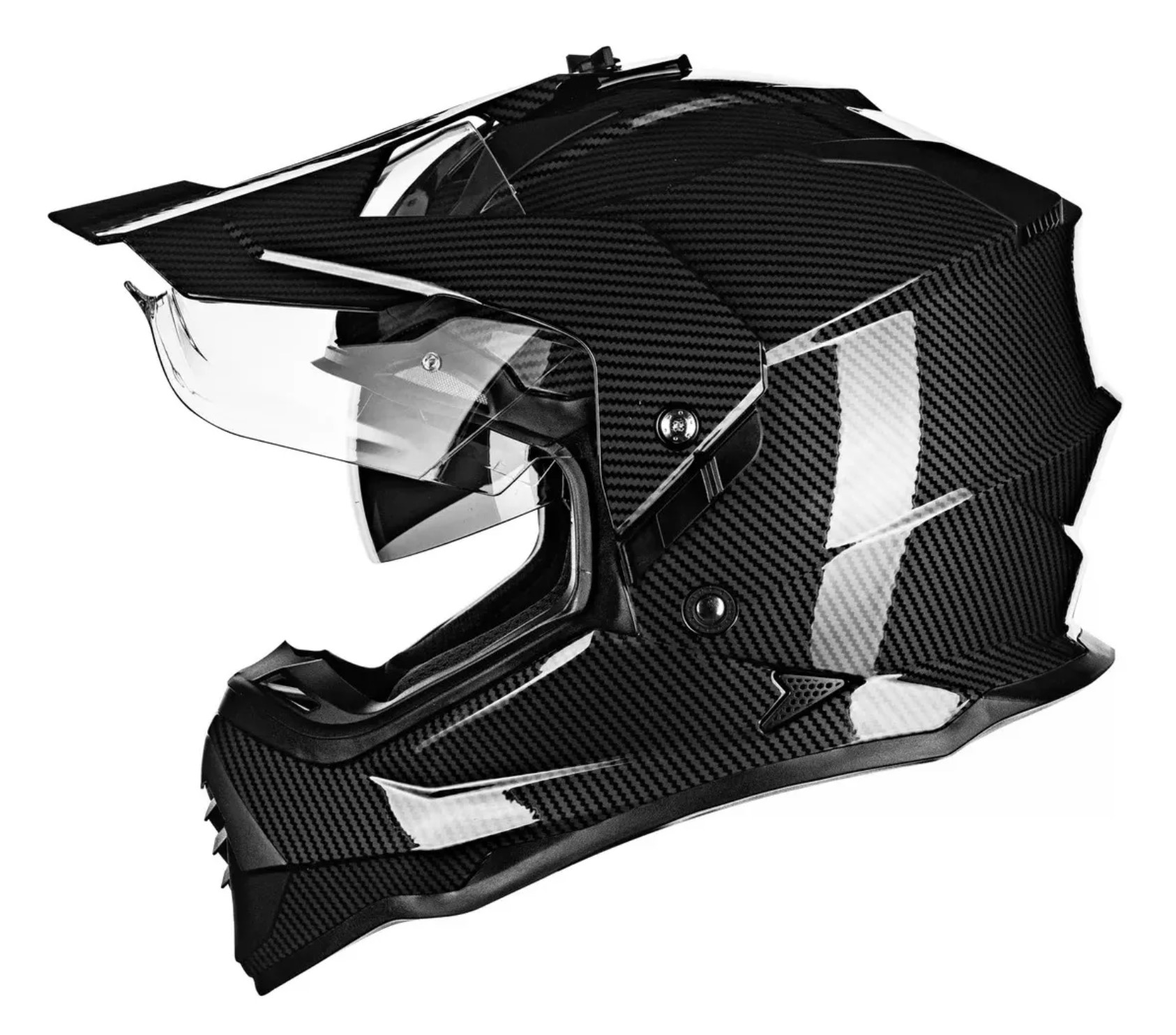 Foto 3 pulgar | Casco De Moto Dual Sport Ilm Ws902 Carbon Fiber