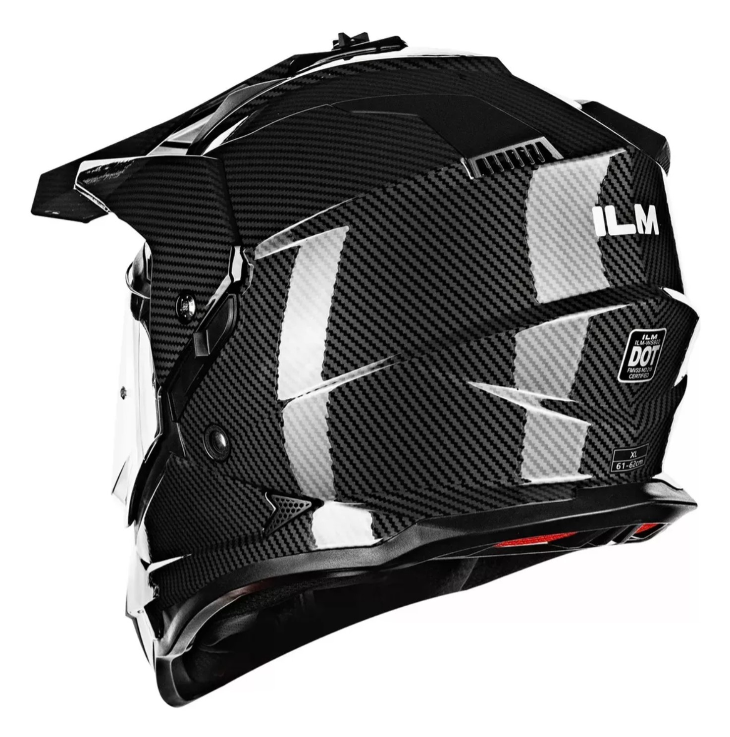 Foto 4 pulgar | Casco De Moto Dual Sport Ilm Ws902 Carbon Fiber