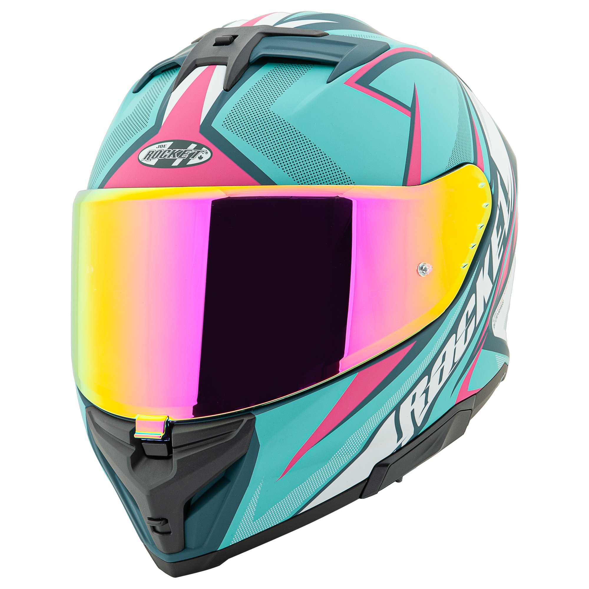 Casco Cerrado Joe Rocket Rkt 210 Reactor Turquesa + Mica Iridium