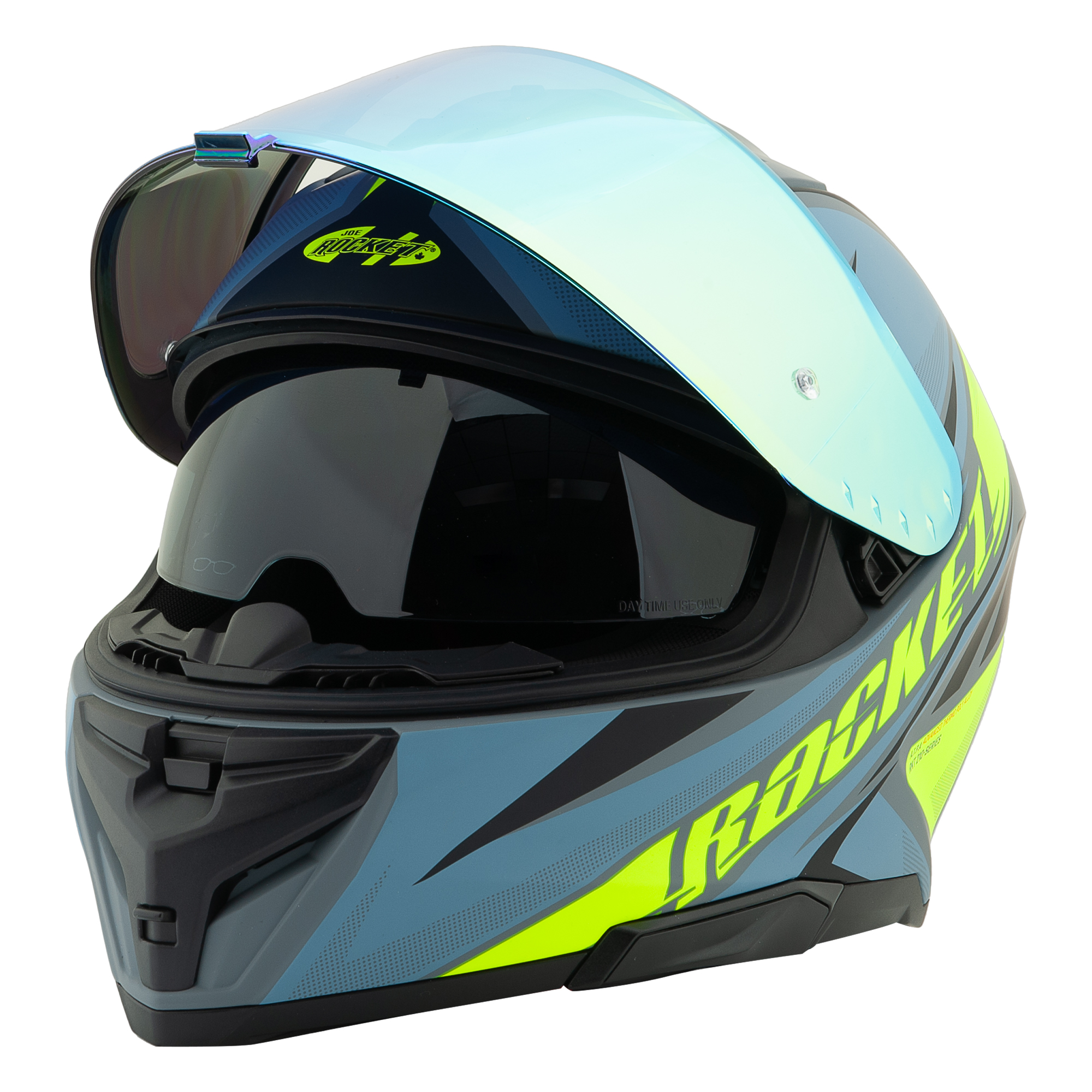 Foto 3 pulgar | Casco Cerrado Joe Rocket Rkt 210 Reactor Azul + Mica Iridium