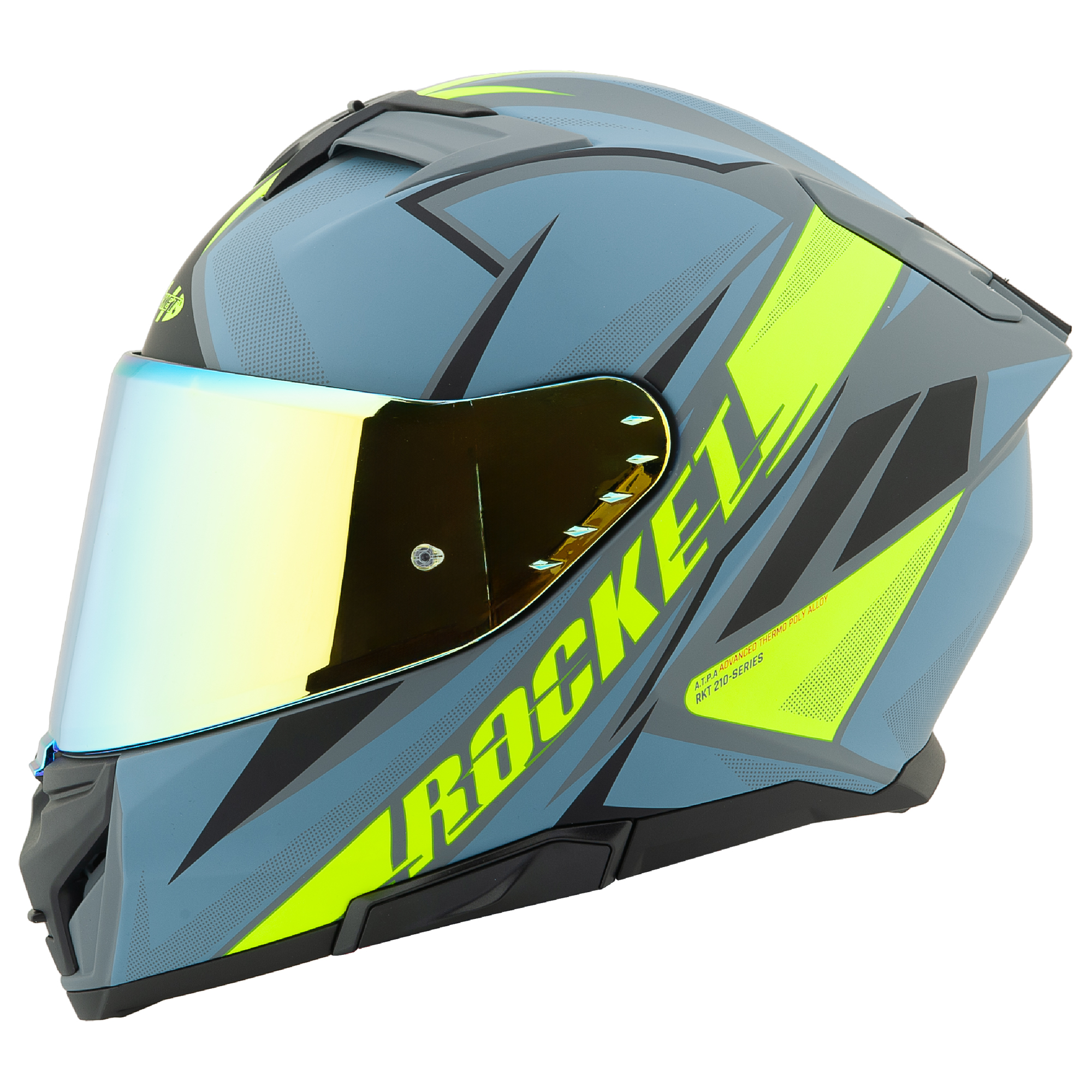 Foto 4 pulgar | Casco Cerrado Joe Rocket Rkt 210 Reactor Azul + Mica Iridium