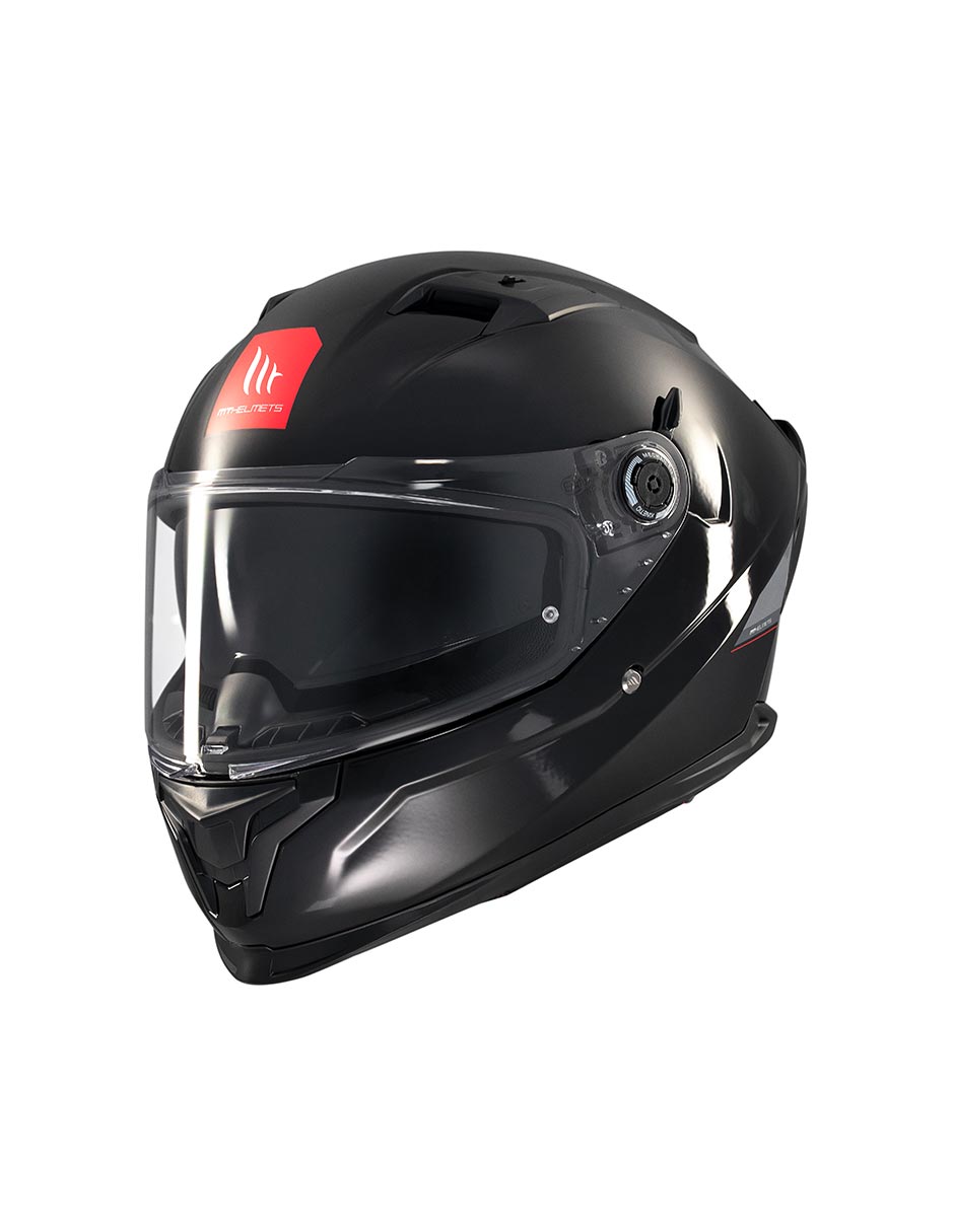 Casco De Moto Mt Helmets Ff128sv Braker A1 Negro Brillante