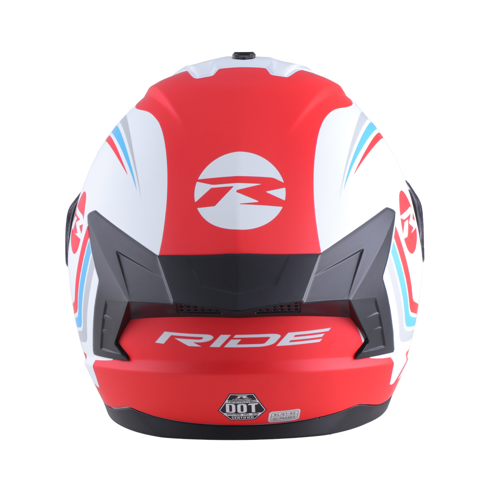 Foto 3 pulgar | Casco Integral Ride Track Fearle Blanco/rojo Talla Xl