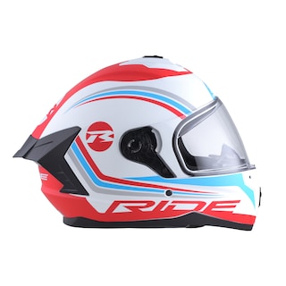 Foto 3 | Casco Integral Ride Track Fearle Blanco/rojo Talla Xl