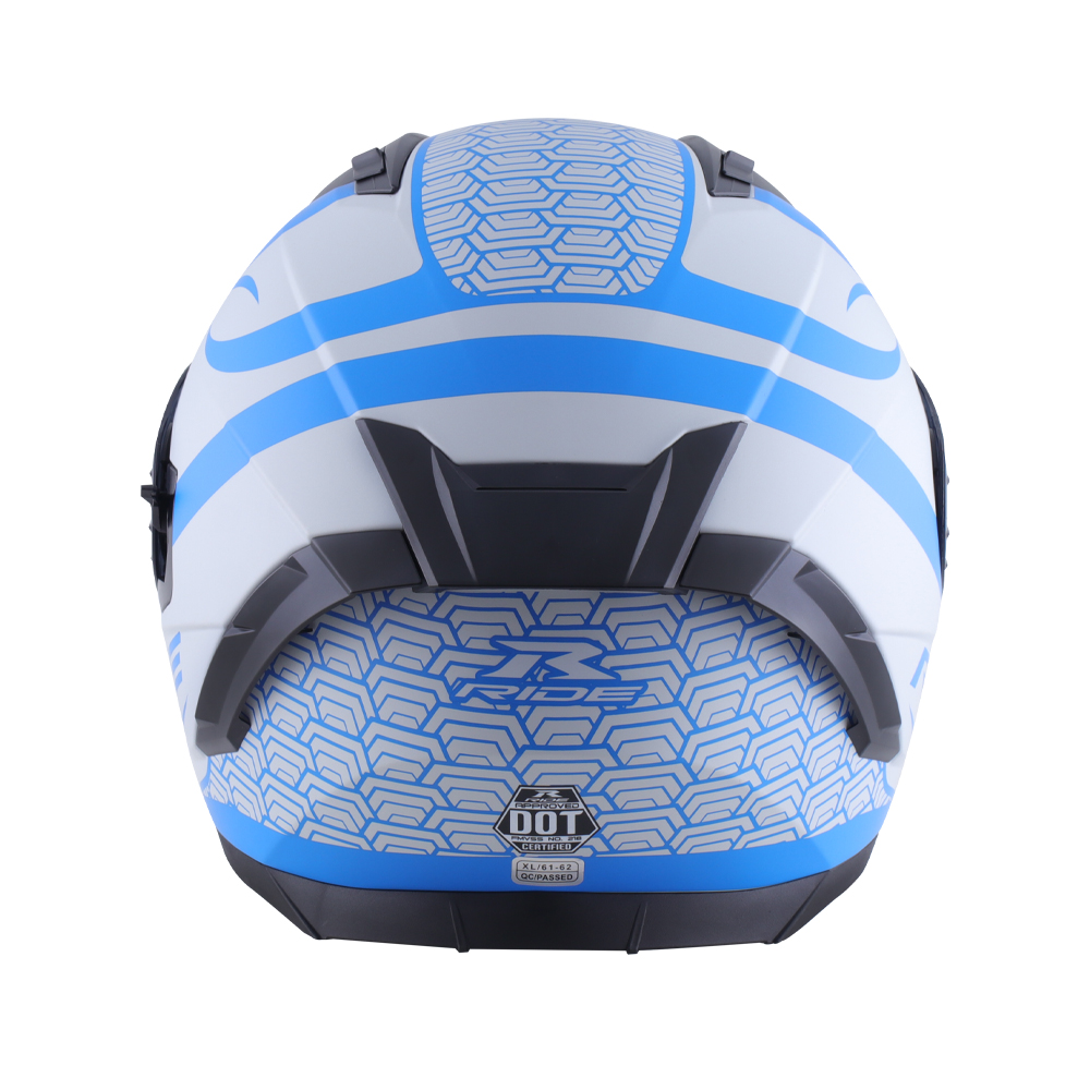 Foto 3 pulgar | Casco Integral Ride Track Sc Triade Gris/azul Talla L, Antirayones, Certificación Dot