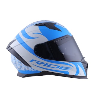 Foto 3 | Casco Integral Ride Track Sc Triade Gris/azul Talla L, Antirayones, Certificación Dot