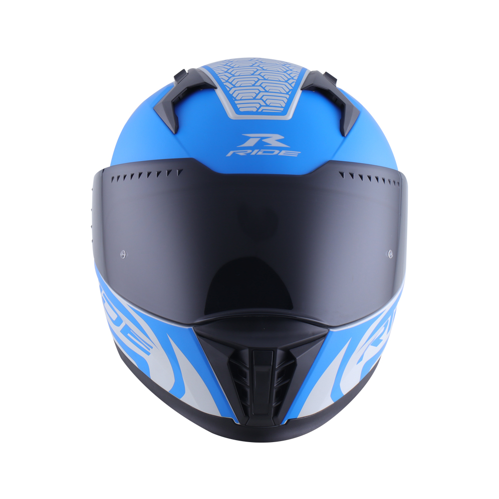 Foto 5 pulgar | Casco Integral Ride Track Sc Triade Gris/azul Talla L, Antirayones, Certificación Dot