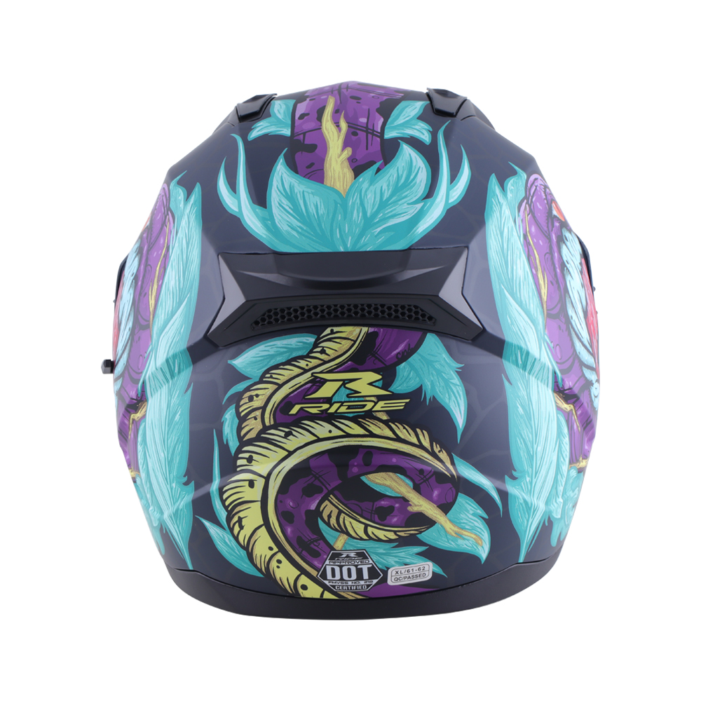 Foto 3 pulgar | Casco Integral Ride Track Hr Beastic Negro/verde Talla L Visor Antirayones, Dot
