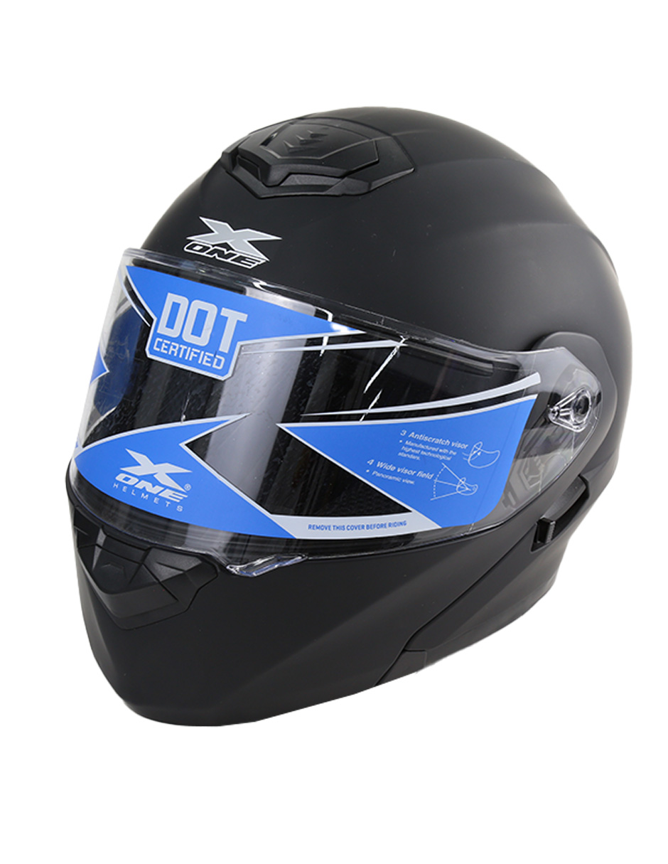 Foto 3 pulgar | Casco Abatible Para Moto X-one Negro Mate, Certificado, Ideal Para Hombre Y Mujer, Seguridad Y Comodidad Para Motoci