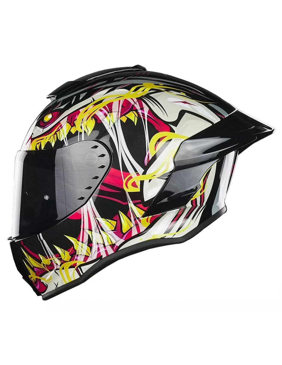 Foto 7 pulgar | Casco Para Moto Kov Buster Skualo Negro Cert Dot Mica Humo