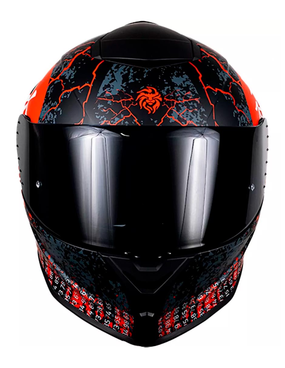 Foto 6 pulgar | Casco Integral Para Moto Kov Buster Rider Armour Rojo