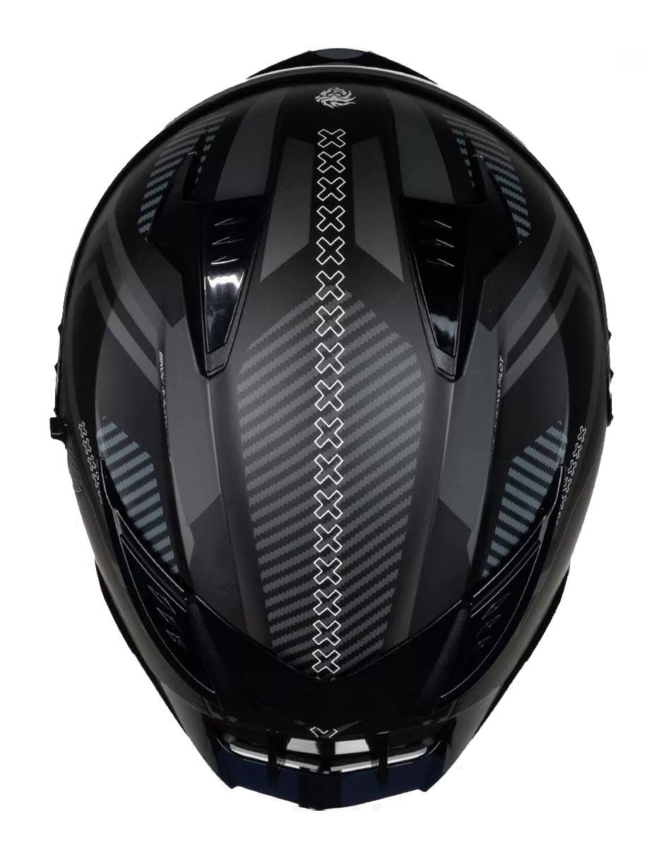 Foto 6 pulgar | Casco Para Moto Kov Ares Knox Negro Gris Cert Dot Mica Humo