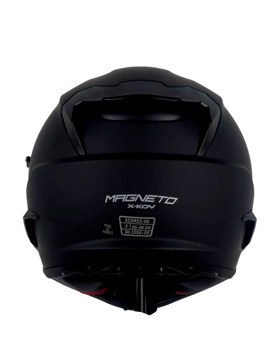 Foto 5 pulgar | Casco Integral De Moto X-kov Magneto Solid Negro Ece22.06