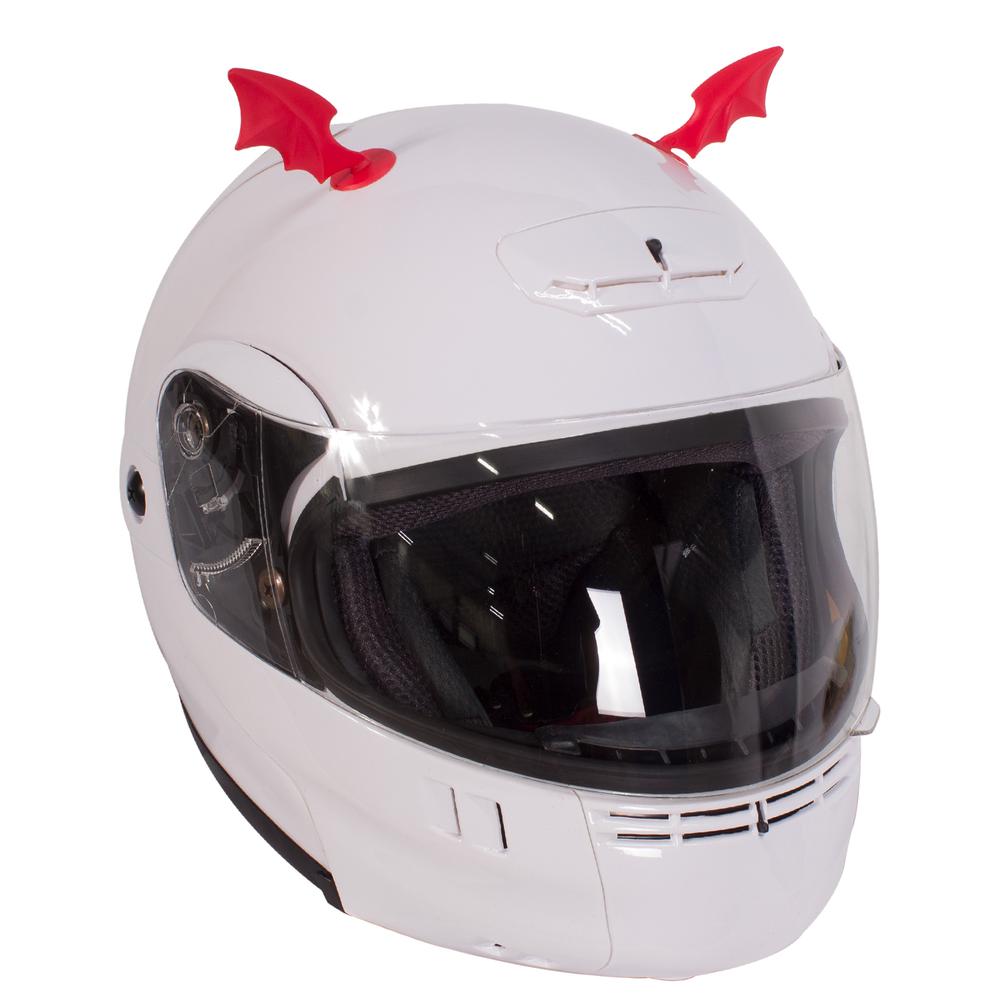 Foto 2 pulgar | Alas Para Casco De Moto Rojas Adorno Kinlley