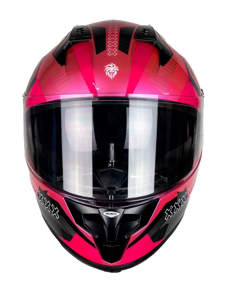 Foto 6 pulgar | Casco Integral De Moto Kov Ares Knox Rosa Negro Dot