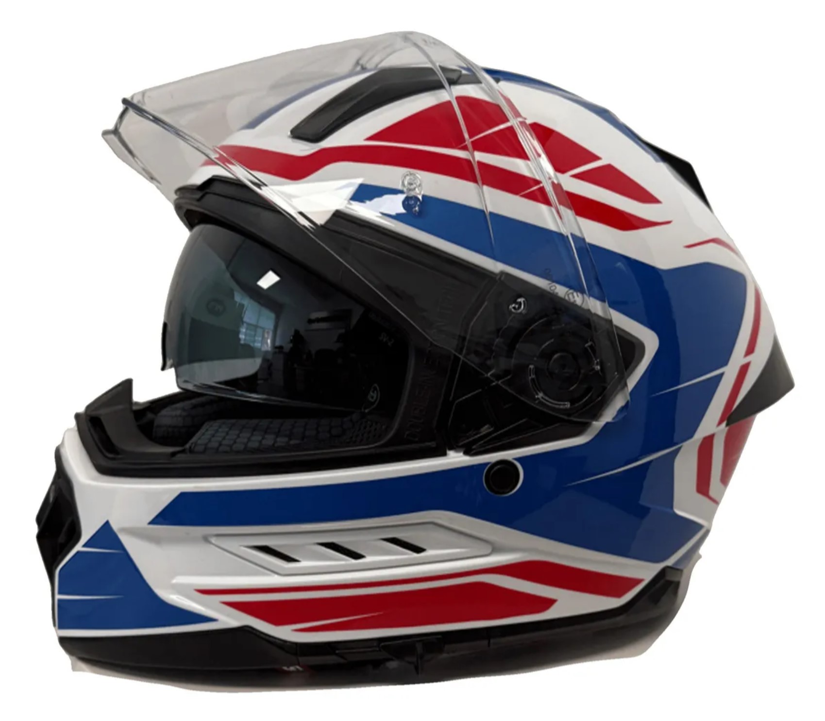 Foto 3 | Casco De Moto Ilm Mf568 Azul Con Rojo Y Blanco